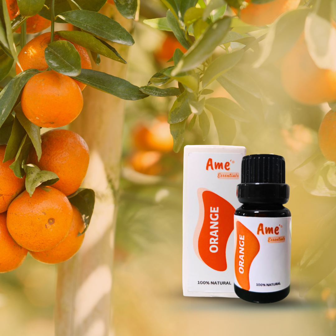 Orange Essential Oil | For Face &amp; Hair | Brightens Skin | De Tan | Hair growth | Glowing healthy skin- 10 ML