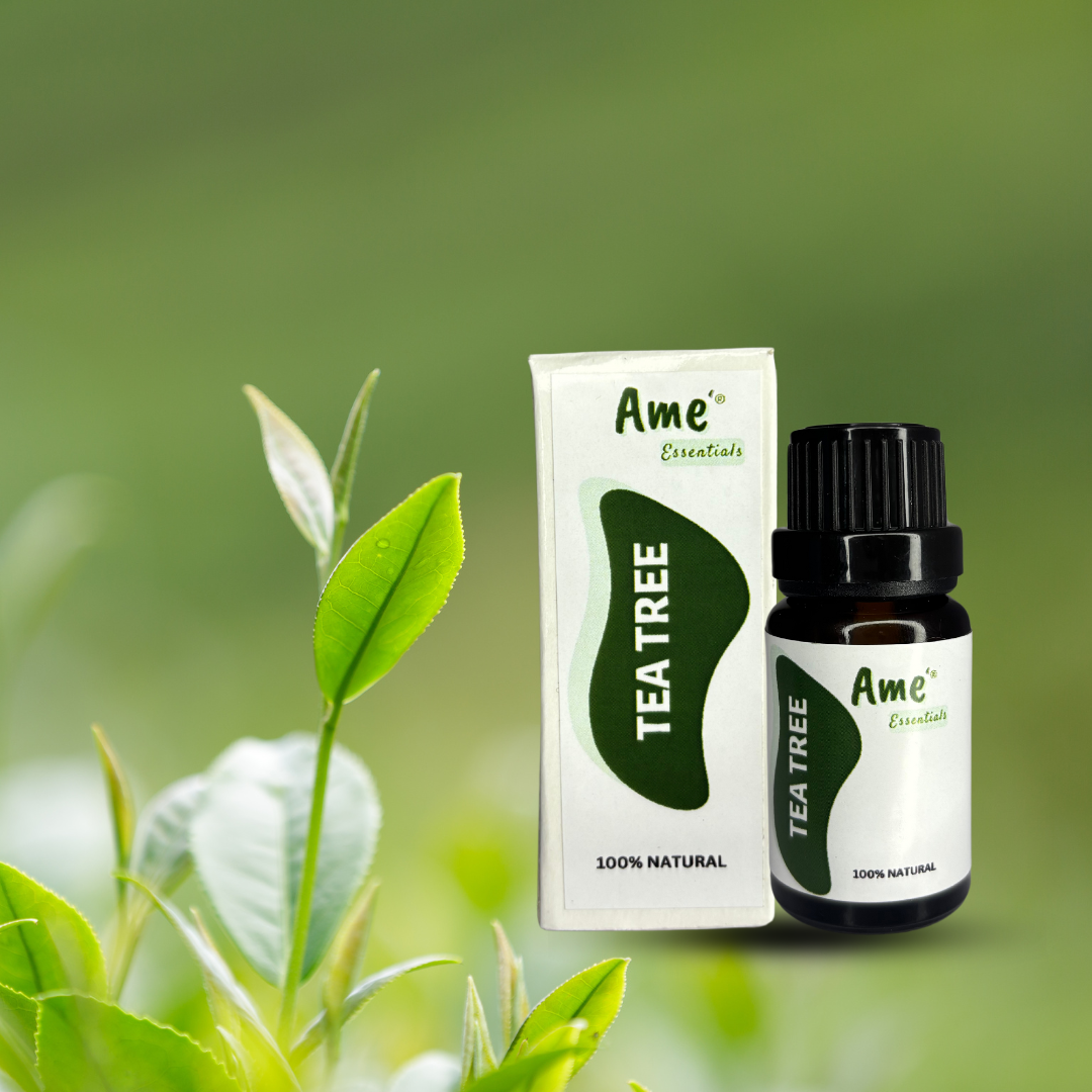 Tea Tree Essential Oil | Reduces Acne and pimples | Fights Dandruff | Certified Organic | 100% Pure | For Hair and Skin - 10ML